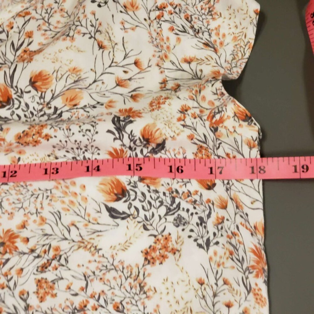Marina Luna Womens Heritage Cottage Floral Print 100% Rayon Lightweight Blouse S - Picture 5 of 9